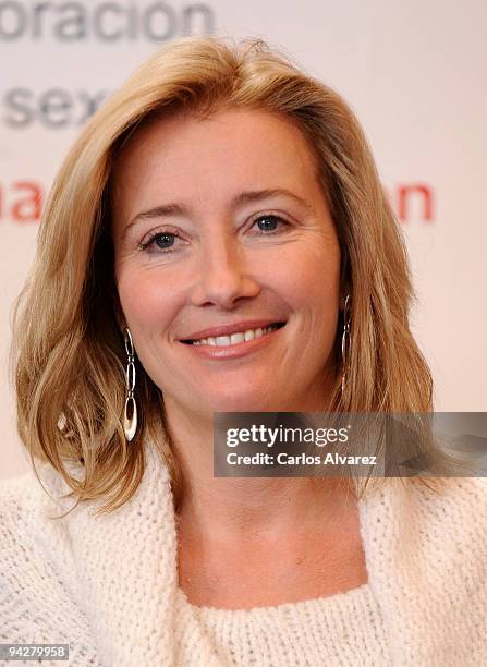 Actress Emma Thompson attends "The Journey" opening exhibition at Retiro Park on December 11, 2009 in Madrid, Spain.