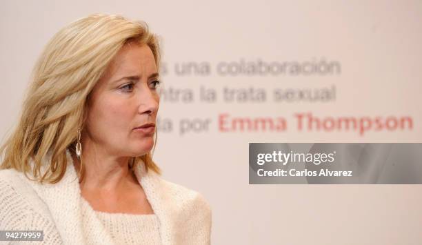 Actress Emma Thompson attends "The Journey" opening exhibition at Retiro Park on December 11, 2009 in Madrid, Spain.