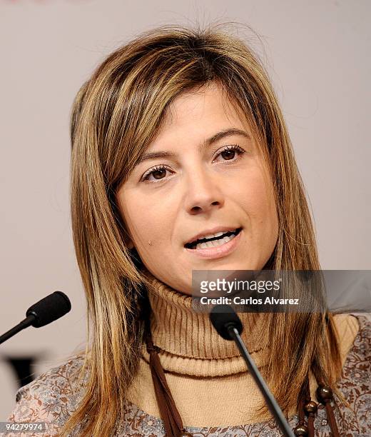 Spanish Minister Bibana Aido attends "The Journey" opening exhibition at Retiro Park on December 11, 2009 in Madrid, Spain.