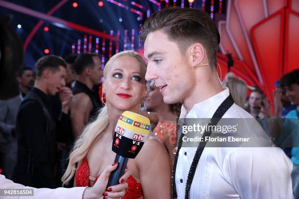 Heiko Lochmann and Kathrin Menzinger during the 3rd show of the 11th season of the television competition 'Let's Dance' on April 6, 2018 in Cologne,...