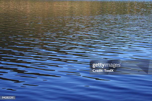 detail of sky reflection on a lake - water close up stock pictures, royalty-free photos & images