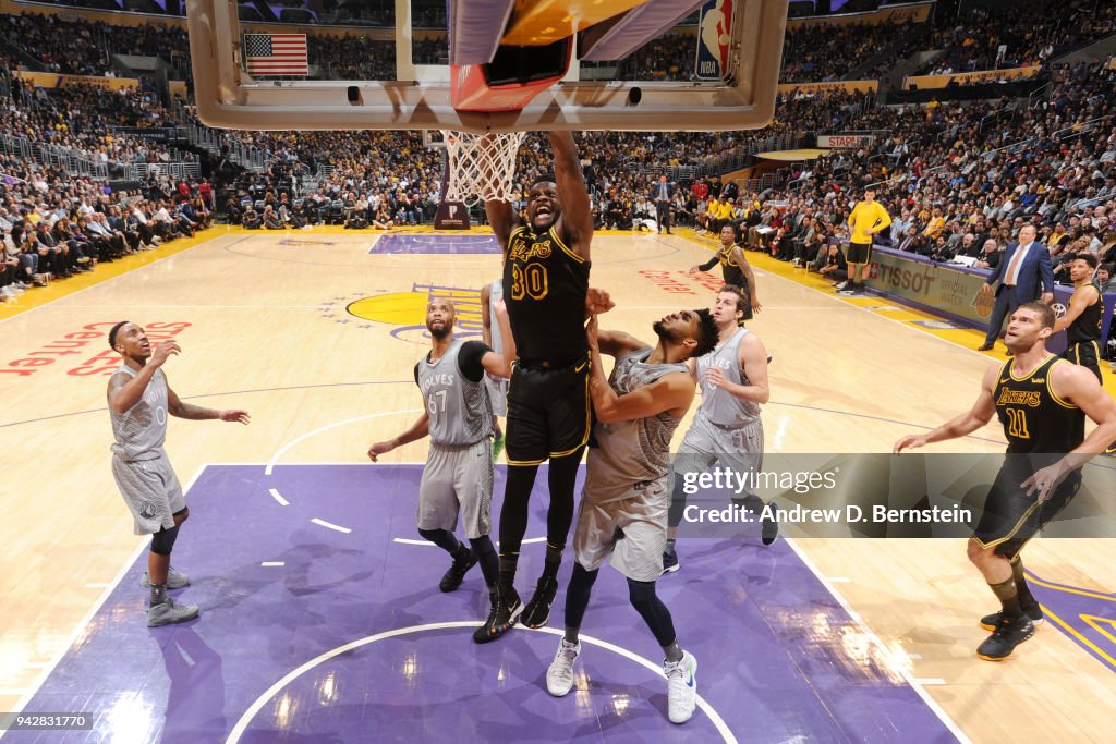 Minnesota Timberwolves v Los Angeles Lakers