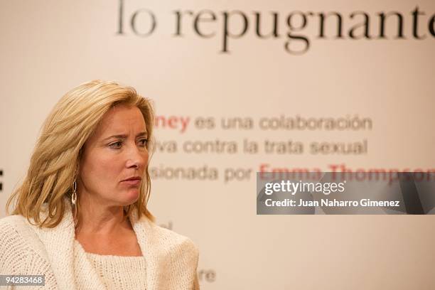 Emma Thompson attends 'The Journey' exhibition in The Retiro park on December 11, 2009 in Madrid, Spain.