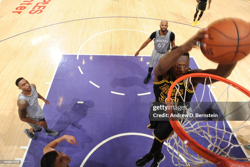 Minnesota Timberwolves v Los Angeles Lakers