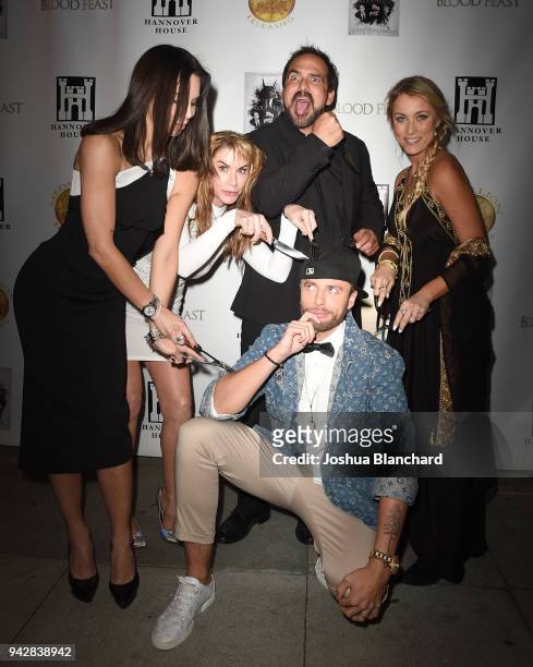Liliana Nova, Caroline Williams, Robert Rusler, Marcel Walz and Sadie Katz arrive at "Blood Feast: Unrated" Los Angeles Premiere at Laemmle's Ahrya...