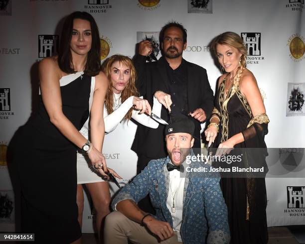 Liliana Nova, Caroline Williams, Robert Rusler, Marcel Walz and Sadie Katz arrive at "Blood Feast: Unrated" Los Angeles Premiere at Laemmle's Ahrya...