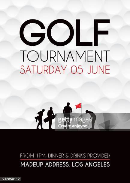 ilustrações, clipart, desenhos animados e ícones de torneio de golfe de cartaz - torneio de golfe