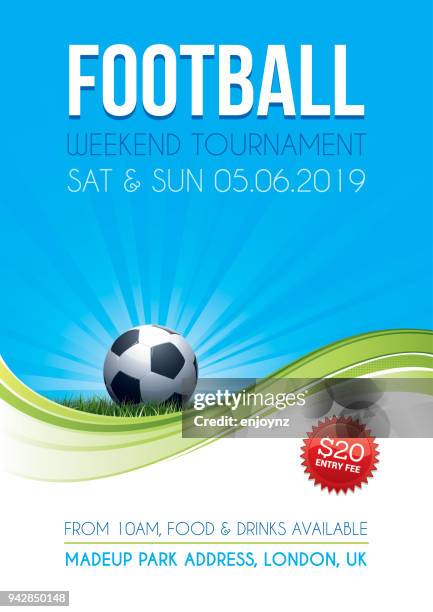 football, soccer tournament poster - soccer competition stock illustrations