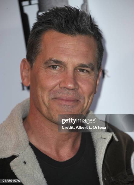 Actor Josh Brolin arrives for the premiere of "Blood Feast" held at Ahrya Fine Arts Theater on April 6, 2018 in Beverly Hills, California.