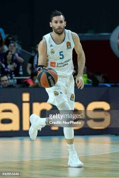 Rudy Fernandez of Real Madrid in action during the 2017/2018 Turkish Airlines EuroLeague Regular Season Round 30 game between Real Madrid and Brose...