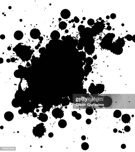 Drops Vector Black Black Drops On White Paper High-Res Vector Graphic - Getty Images