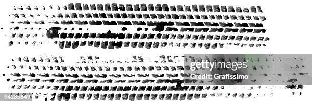 marks of two tires on white background - tyre track stock pictures, royalty-free photos & images
