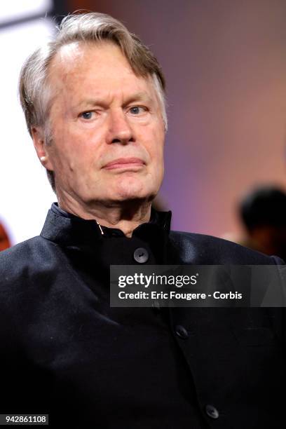 Writer J.M.G. Le Clezio poses during Tv talk show " La Grande Librairie" on France 5 presented by Francois Busnel in Paris, France on .