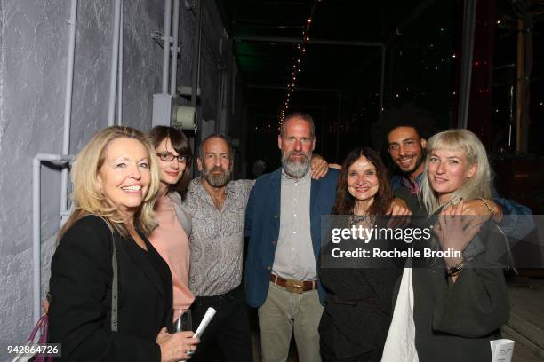 Susan Davis, Honor Frazier, Kenny Scharf, Mathew Brown, Lita Albuquerque, Jasmine Albuquerque, Izmecca attend ProjectArt "My Kid Could Do That" Los...