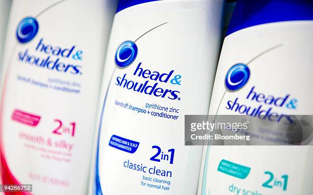 Procter & Gamble Co.'s Head & Shoulders shampoo sits on the shelf at a supermarket in New York, U.S., on Friday, Dec. 11, 2009. Procter & Gamble Co.,...