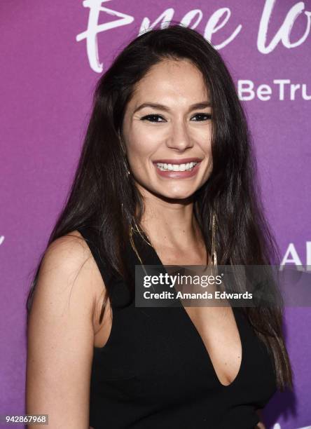 Actress Christiana Leucas attends the premiere of the AltaMed "Free To Be" sexual health campaign at the Target Terrace Lounge on April 6, 2018 in...