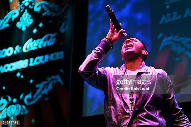 Jay Sean performs at the Z100 & Coca Cola all access lounge pre-show at Hammerstein Ballroom on December 11, 2009 in New York City.