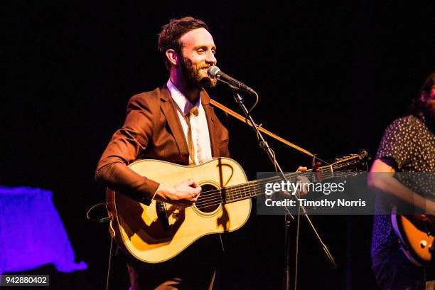 Ruston Kelly performs at El Rey Theatre on April 6, 2018 in Los Angeles, California.