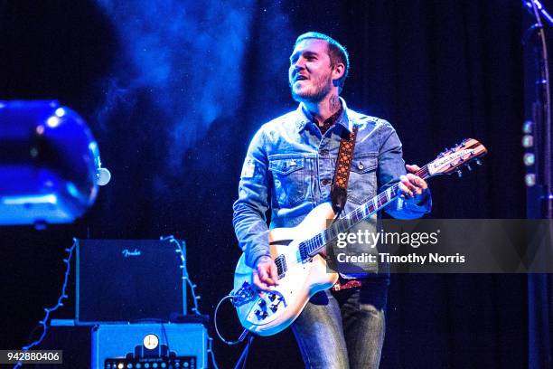 Brian Fallon performs at El Rey Theatre on April 6, 2018 in Los Angeles, California.