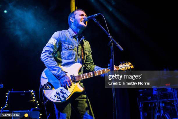 Brian Fallon performs at El Rey Theatre on April 6, 2018 in Los Angeles, California.