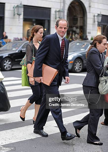 Eliot Spitzer seen on the streets of Manhattan on September 9, 2009 in New York City.