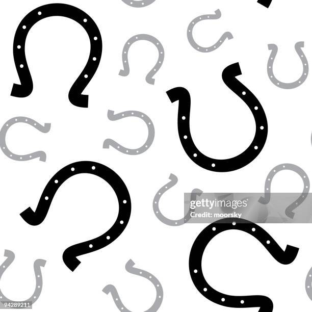 bildbanksillustrationer, clip art samt tecknat material och ikoner med horseshoe seamless vector wallpaper - hästsko