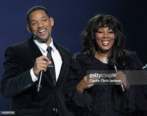 Will Smith and Donna Summer sing on stage at the Nobel Peace Prize Concert at Oslo Spektrum on December 11, 2009 in Oslo, Norway. Tonight's Nobel...