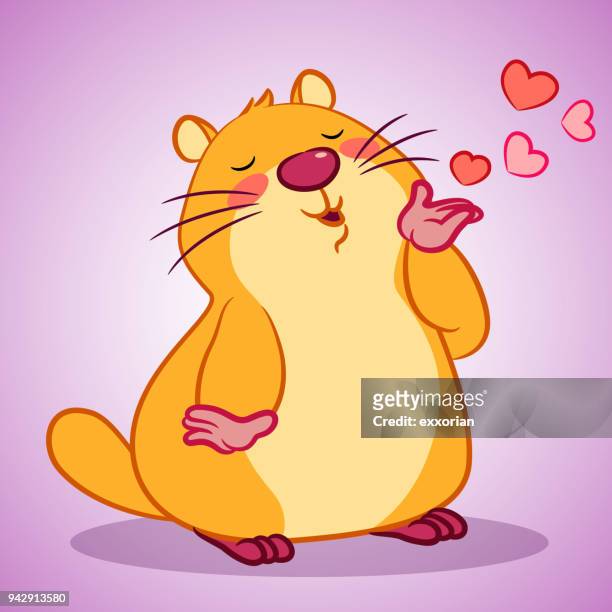 cartoon marmot for happy groundhog day - animals kissing stock illustrations