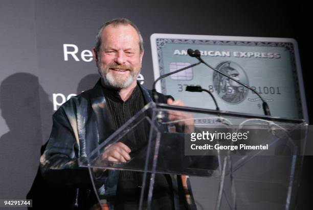 Director Terry Gilliam attends the AMEX Exclusive Gala Screening of his movie "The Imaginarium of Doctor Parnassus" at The Carlu on December 11, 2009...