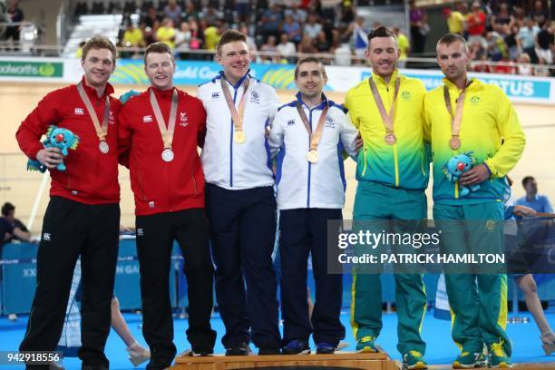 Scotland's Neil Fachie and pilot Matt Rotherham , Wales' James Ball and pilot Peter Mitchell , and Australia's Brad Henderson and pilot Tom Clarke...