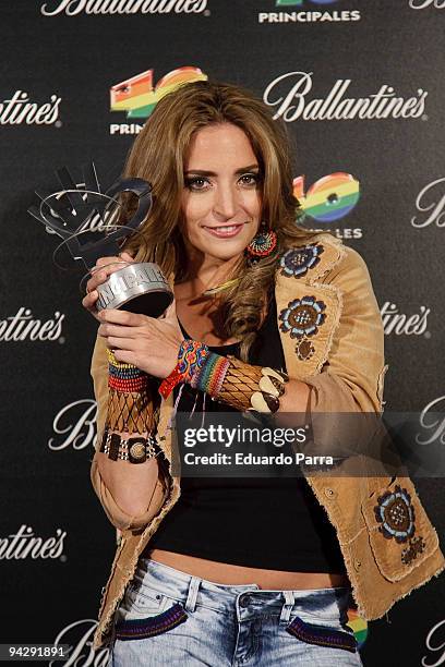 Mirella Cesa attends 40 Principales Awards winners and performers photocall at Sports Palace on December 11, 2009 in Madrid, Spain.