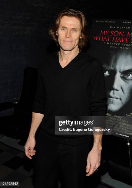 Willem Dafoe attends the premiere of "My Son, My Son What Have Ye Done" at the IFC Center on December 11, 2009 in New York City.