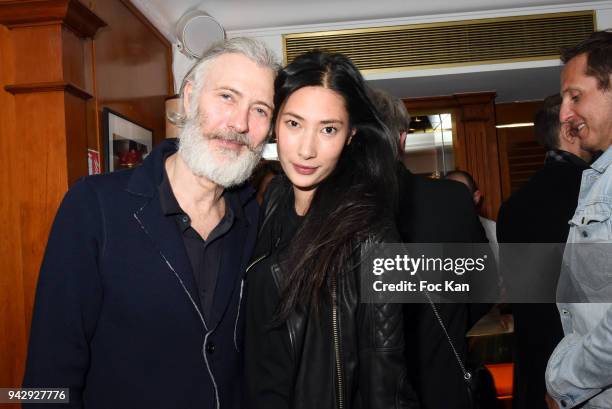Bal des Princesses organizer Dan Marie Rouyer and Alexandra Lebrand attend the the Nicolas Mereau Birthday Party At Club 13 on April 6, 2018 in...