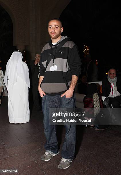 Palestinian Rap singer and actor Suheil at the post screening party of the movie "City of Life" on December 11, 2009 in Dubai, United Arab Emirates.