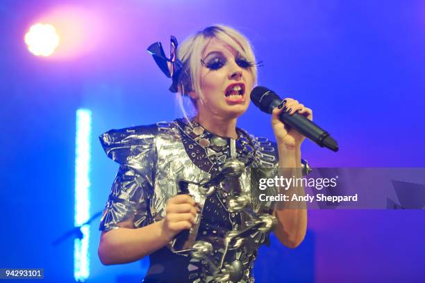 Victoria Hesketh performs on stage at Shepherds Bush Empire on December 11, 2009 in London, England.