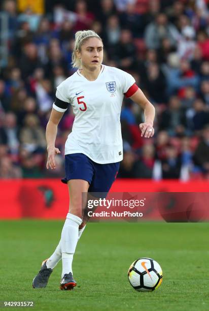 Steph Houghton of England Women during 2019 FIFA Women's World Cup Group 1 qualifier match between England and Wales at St.Mary's, Southampton FC...