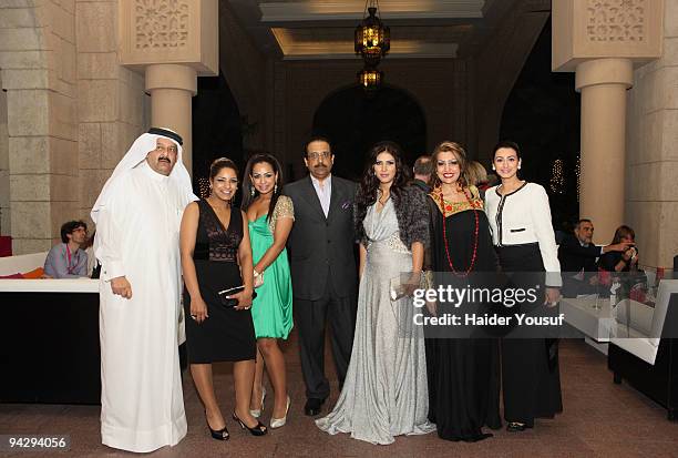 Qatari Actor Abdul Aziz Jasim, Ryam, Hind, Bahraini Actor Bassam Al Thawadi, Zahra Arafat, Huda Al Khatib and Bahraini Actress Haifa Hussain at the...