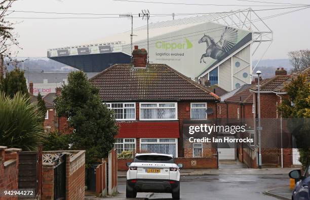 View of the East stand before the Sky Bet Championship match between Leeds United and Sunderland at Elland Road on April 7, 2018 in Leeds, England.