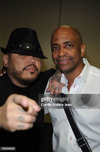 Quintanilla and Sergio George attends the "How I Wrote the Song" panel presented by BMI at James L. Knight Center on December 11, 2009 in Miami,...