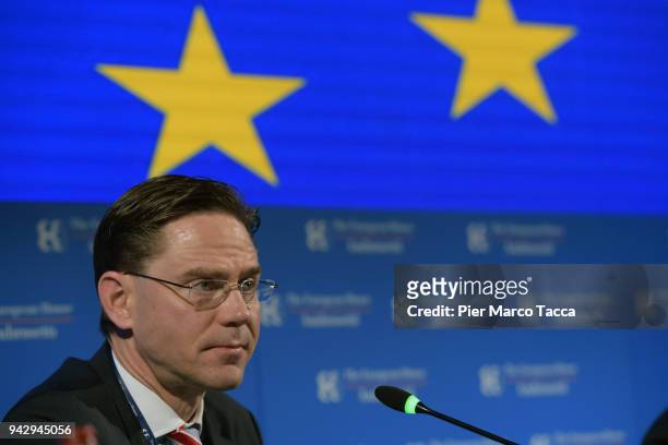 Jyrki Katainen, Vice President of the European Commission responsible for Jobs, Growth, Investment and Competitiveness attends 'Lo Scenario...