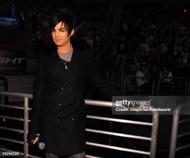 Adam Lambert attends Z100's Jingle Ball 2009 presented by H&M at Madison Square Garden on December 11, 2009 in New York City.