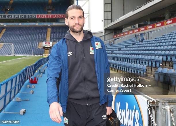 Charlie Mulgrew during the Sky Bet League One match between Blackburn Rovers and Southend United at Ewood Park on April 7, 2018 in Blackburn, England.