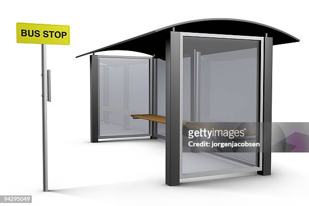 bus stop - windbreak stock pictures, royalty-free photos & images