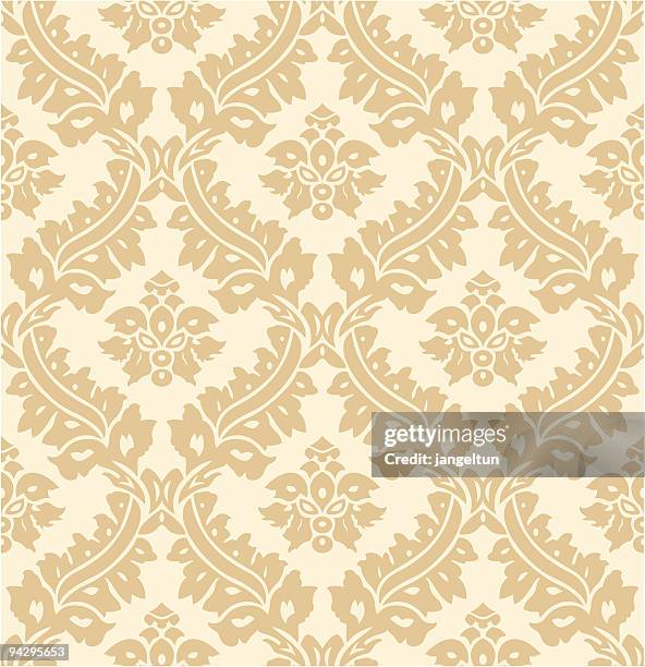 seamless floral wallpaper - rococo stock illustrations