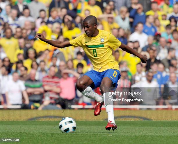 Ramires of Brazil in action during the International friendly match between Brazil and Scotland at the Emirates Stadium on March 27, 2011 in London,...
