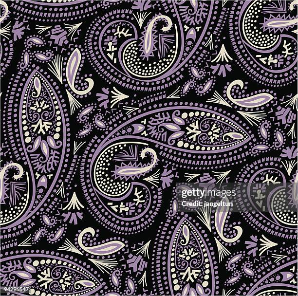 ilustraciones, imágenes clip art, dibujos animados e iconos de stock de seamless paisley de papel tapiz - cachemira