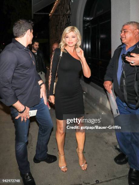 Donna D'Errico is seen on April 06, 2018 in Los Angeles, California.