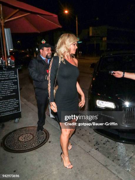 Donna D'Errico is seen on April 06, 2018 in Los Angeles, California.