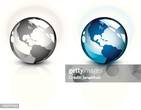 Glass marble earth Glass marble earth