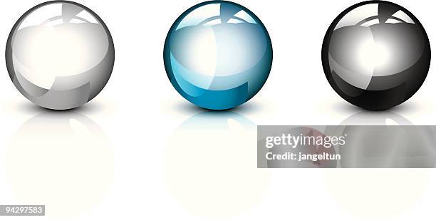 stockillustraties, clipart, cartoons en iconen met marbles - glass marble
